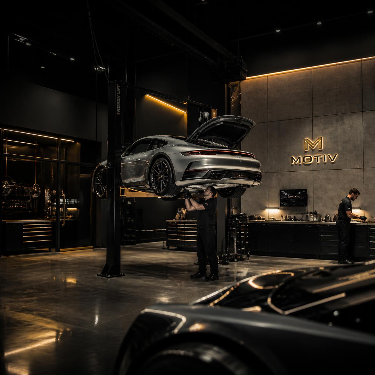 Interior of Hayat Alwadi Auto Accessories workshop